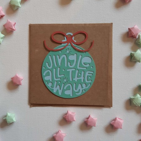 Jingle bauble card