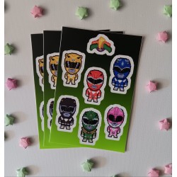 Power rangers sticker sheet