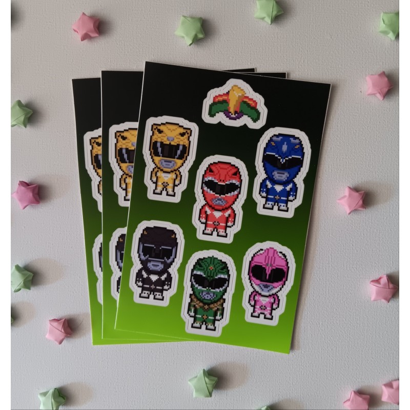 Power rangers sticker sheet